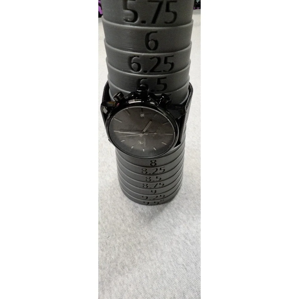 NIB Cheetah CH-1604 Mens Sport Black Mesh Stainless Steel Chronograph Watch 42mm